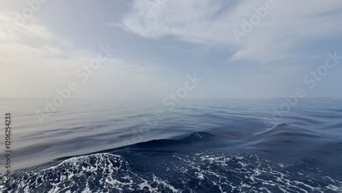 Konstfotografi A dynamic view of the ocean with a textured wave dominating the foreground, unde