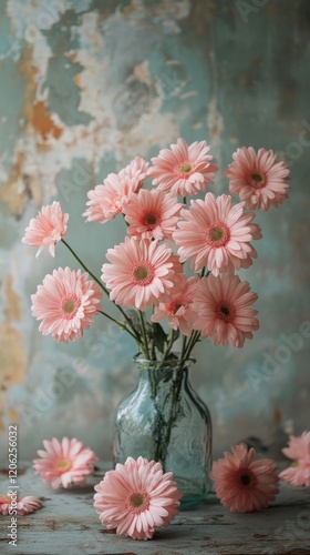 Pink floral arrangement in a decorative vase showcasing spring beauty and warmth