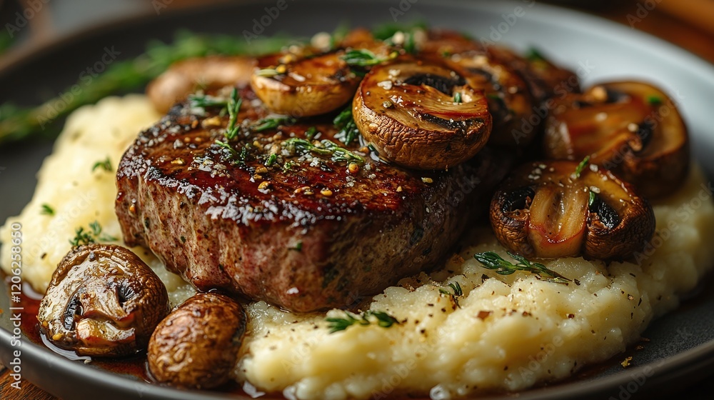 steak with mushrooms and potato casserole steak with mushrooms and potato casserole