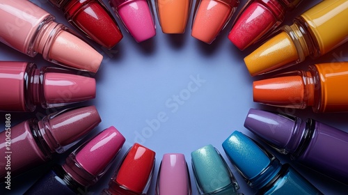 Colorful assortment of lipsticks in various shades displayed in a beauty shop