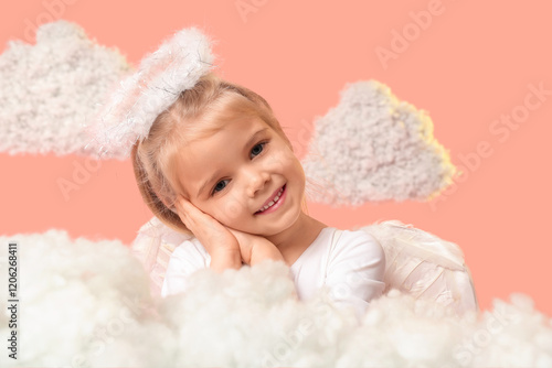 Cute little girl dressed as...