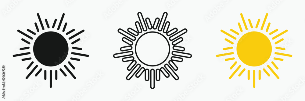 Sun icon set , including shining rays, sunset designs, solar energy, and star-inspired illustrations. Perfect for representing warmth, tanning, and bright energy. Sun icon set , including shining rays, sunset designs, solar energy, and star-inspired illustrations. Perfect for representing warmth, tanning, and bright energy.