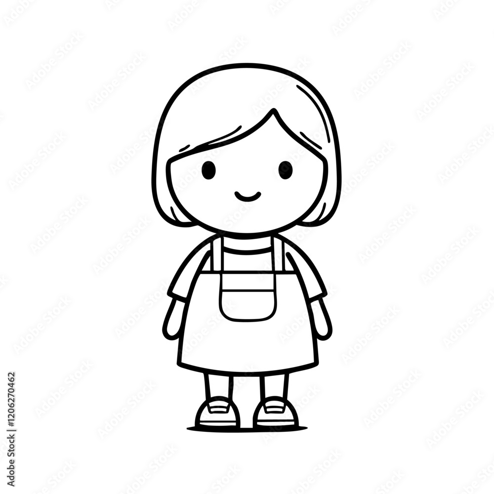 cartoon girl, no background, vector cartoon girl, no background, vector