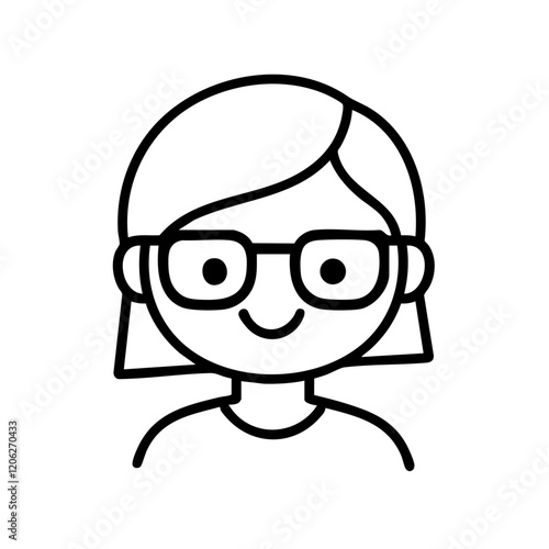 cartoon girl, no background, vector