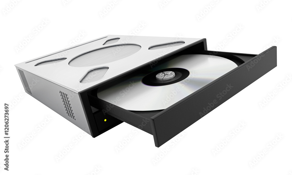 Internal disc drive on transparent background. 3D illustration Internal disc drive on transparent background. 3D illustration