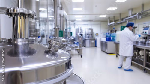 Pharma industry concept. Production of medicines and drugs