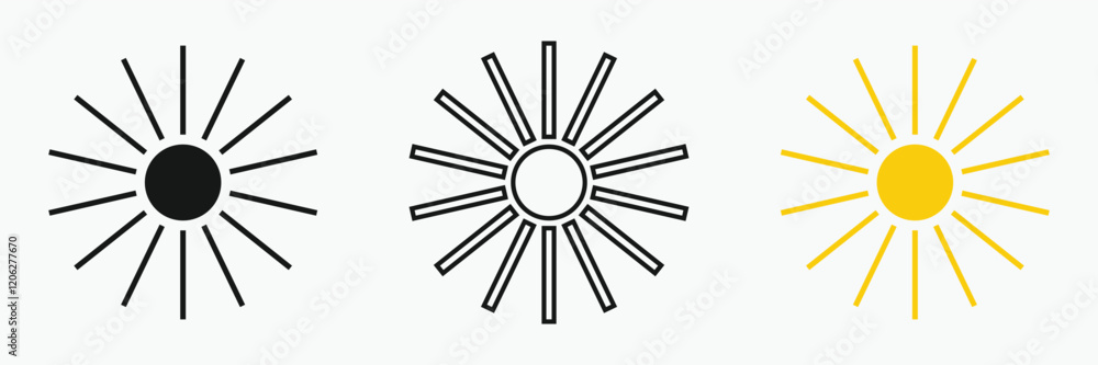 Sun icon set , including shining rays, sunset designs, solar energy, and star-inspired illustrations. Perfect for representing warmth, tanning, and bright energy. Sun icon set , including shining rays, sunset designs, solar energy, and star-inspired illustrations. Perfect for representing warmth, tanning, and bright energy.