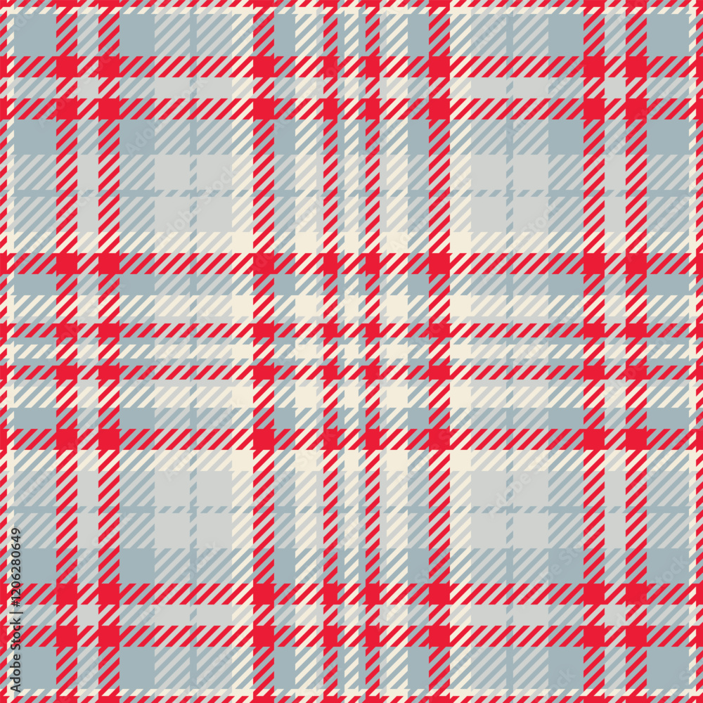 Stylish red, gray, and cream plaid pattern. Perfect for textile design, apparel, home decor, and website backgrounds. Clean, geometric design offers a versatile and modern aesthetic. Stylish red, gray, and cream plaid pattern. Perfect for textile design, apparel, home decor, and website backgrounds. Clean, geometric design offers a versatile and modern aesthetic.
