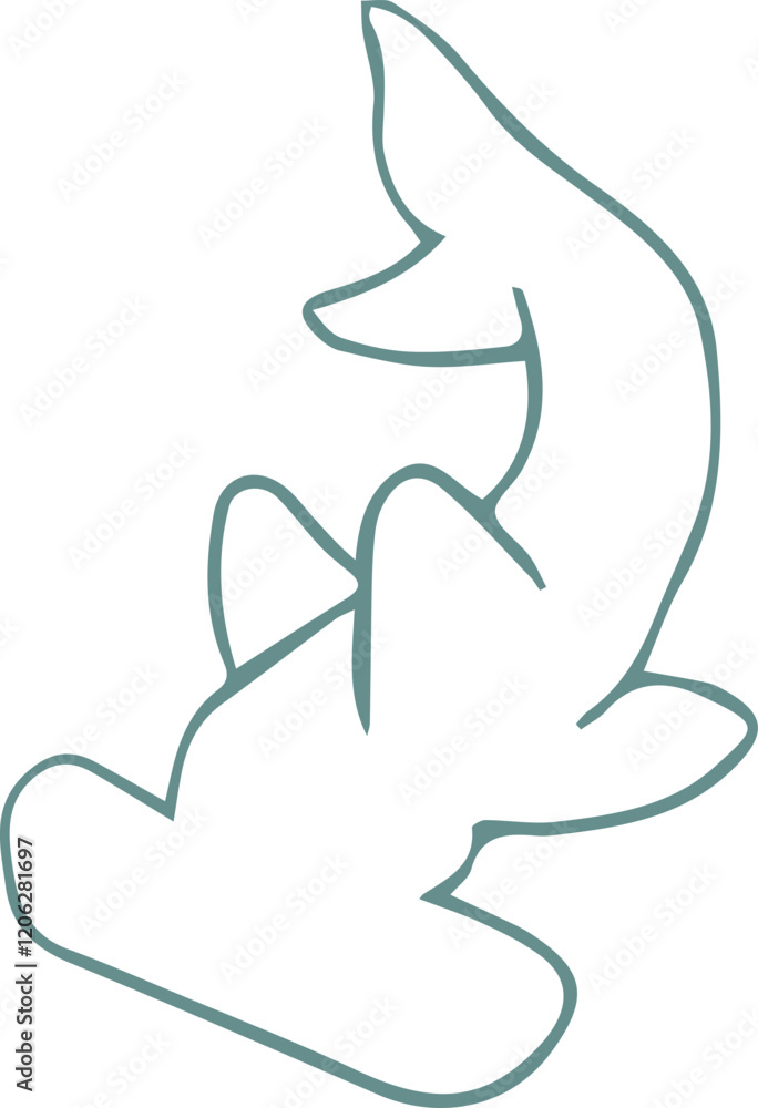Obraz premium Hammerhead shark outline