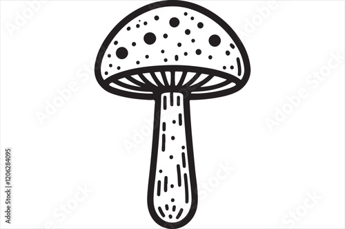 mushroom silhouette vector 