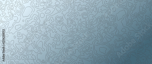 Stylized topographic vector map. Geographical line of mountainous relief. Abstract line contour map of mountainous area.