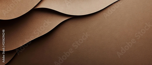 Textured dark brown kraft paper with smooth and subtle grain details for creative projects photo