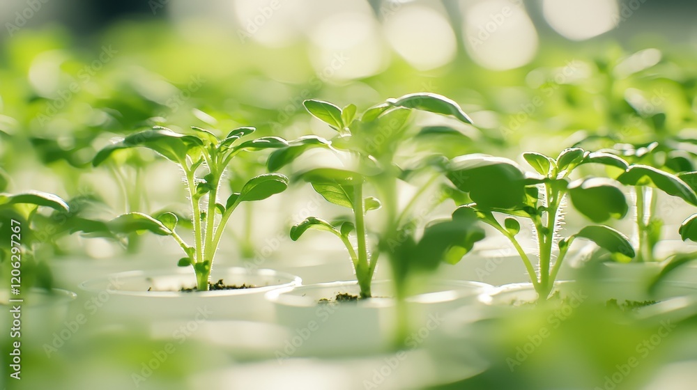 cups with tomato seedlings. Selective focus cups with tomato seedlings. Selective focus