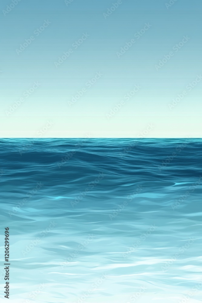 Fototapeta premium A serene gradient background with ocean wave colors.featuring shades of blue and turquoise.evoking calm and relaxation.ideal for travel and marine-themed content