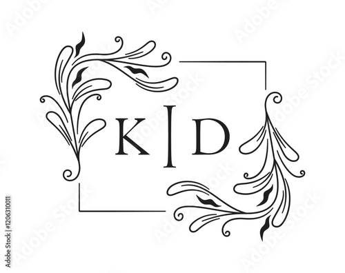 Wedding monogram marriage event template