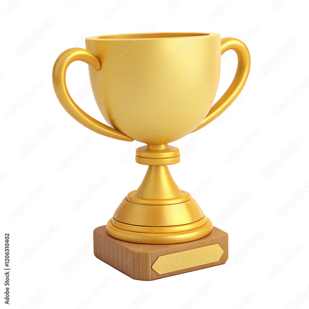 gold trophy, 3D icon illustration. gold trophy, 3D icon illustration.