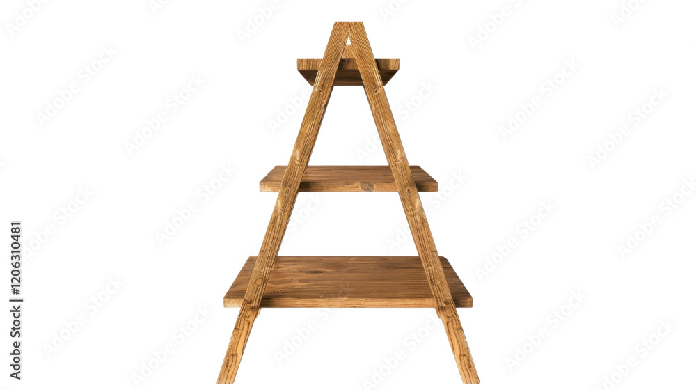 Ladder shelf on transparent background Ladder shelf on transparent background