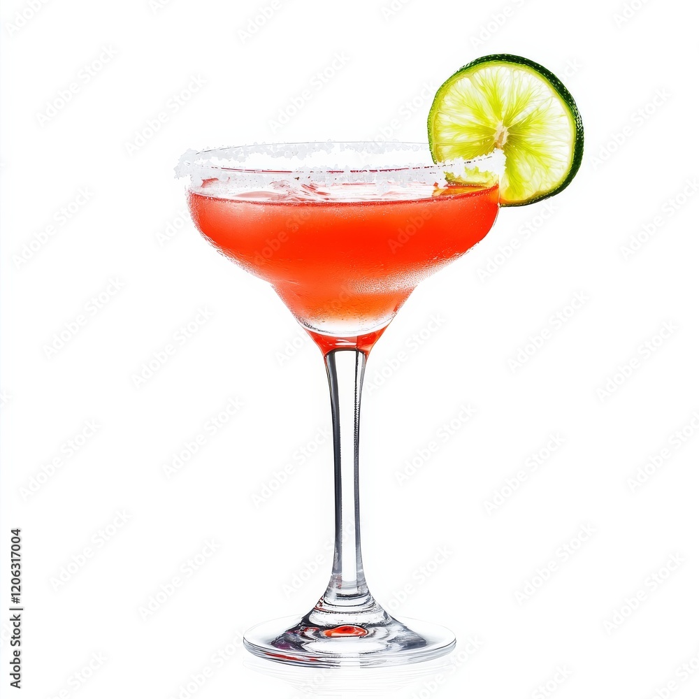 A fruity and vibrant Margarita cocktail with tequila, triple sec, lime juice A fruity and vibrant Margarita cocktail with tequila, triple sec, lime juice