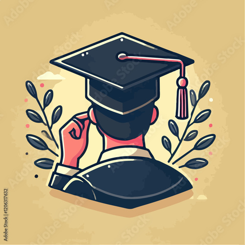 graduation cap vector illustration