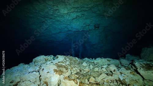 Scuba diving in caves in DR