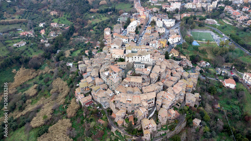 Tableau sur toile Vosta aerea borgo storico italiano, Capena