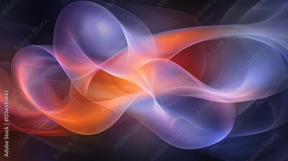 Abstract swirling lights, energy flow, dark background, design element Abstract swirling lights, energy flow, dark background, design element