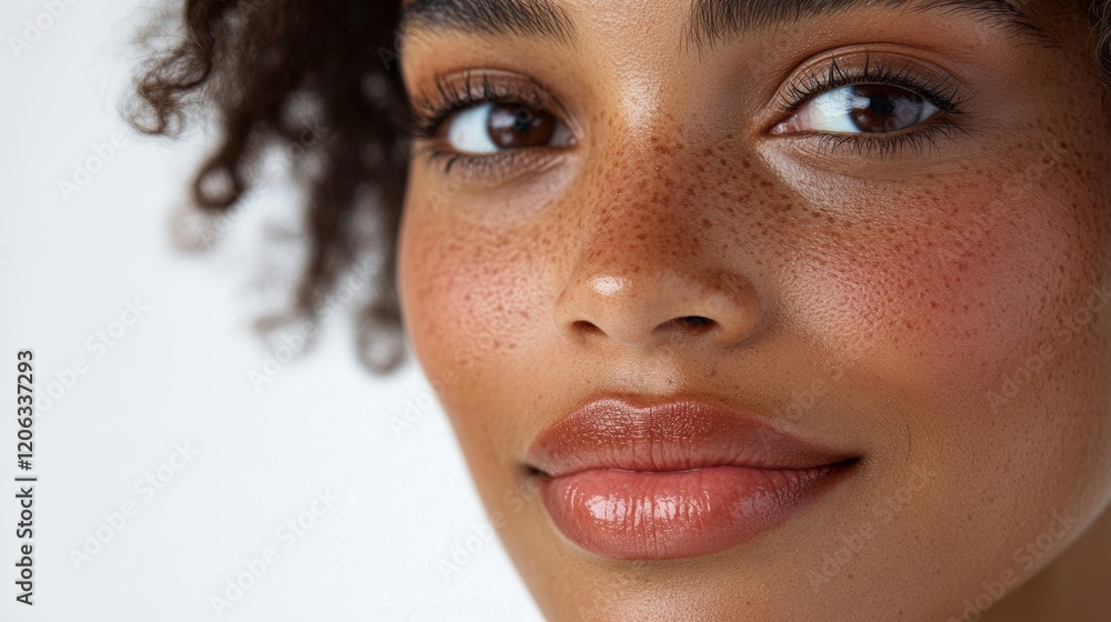 Close-Up Portrait of an African Woman with Bold Lips and Natural Beauty 20 Close-Up Portrait of an African Woman with Bold Lips and Natural Beauty 20