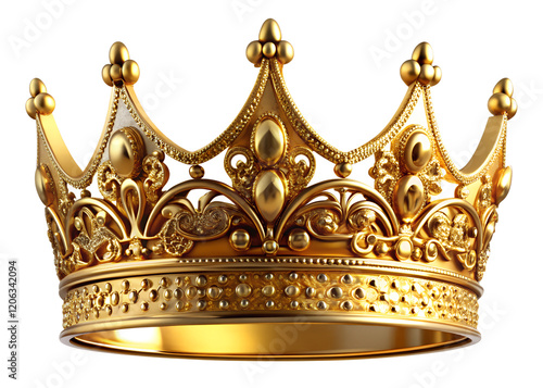 gold crown isolated on white