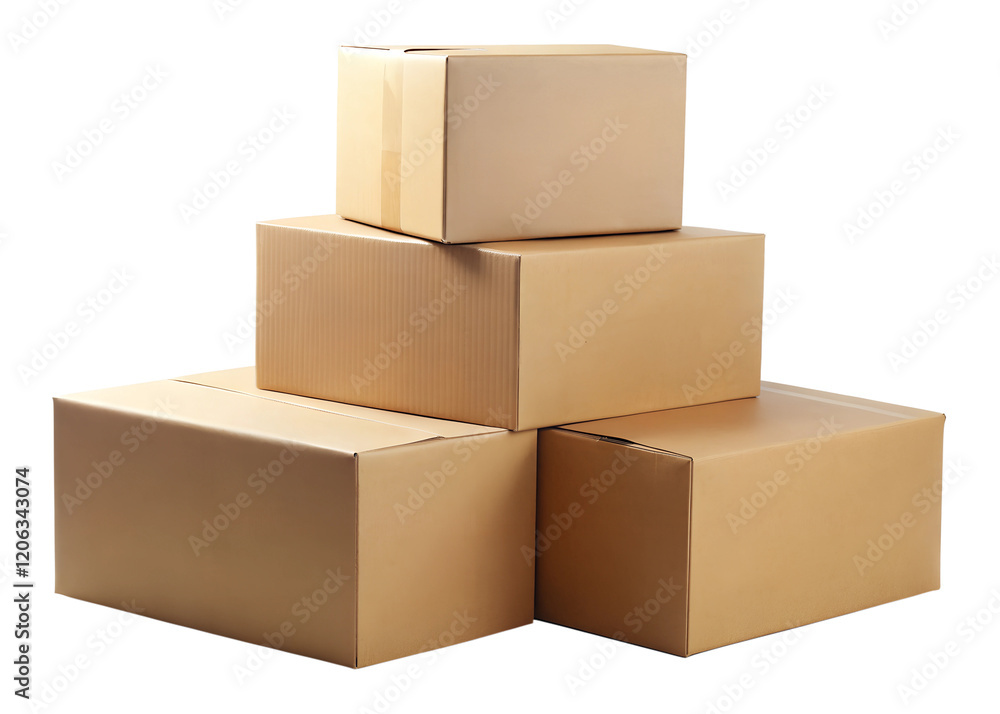 cardboard boxes on white background cardboard boxes on white background