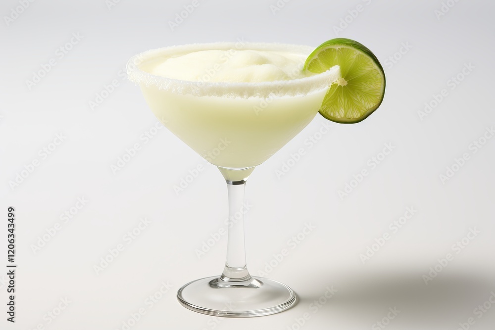Refreshing lime margarita served with a salted rim on a serene backdrop. Generative AI Refreshing lime margarita served with a salted rim on a serene backdrop. Generative AI