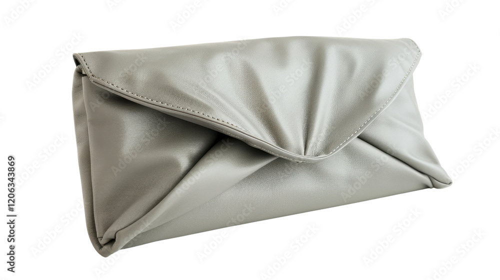 Obraz premium Gray woman clutch bag on transparent background