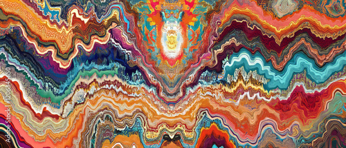Endless repetition of vibrant patterns showcasing infinite textures and motifs