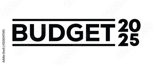 Budget 2025 logo design, 2025 budget banner design templates vector