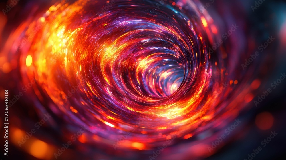 This image depicts a mesmerizing 3D swirl of vibrant colors and light effects, creating an abstract and dynamic visual experience. This image depicts a mesmerizing 3D swirl of vibrant colors and light effects, creating an abstract and dynamic visual experience.