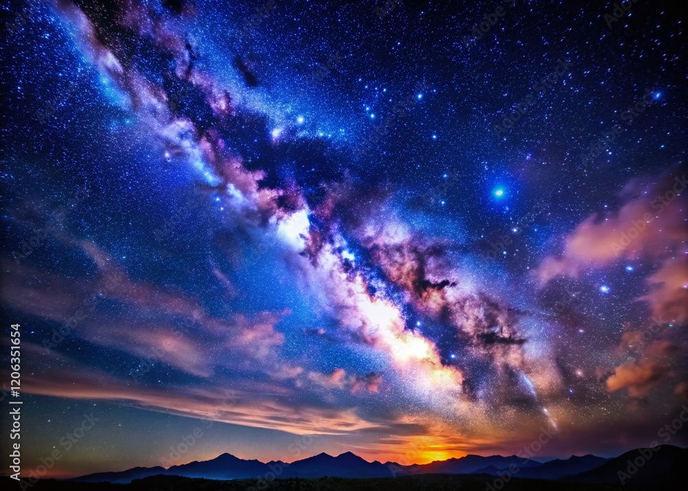 Stunning Night Sky Bokeh: Celestial Wonders & Starry Galaxy Stunning Night Sky Bokeh: Celestial Wonders & Starry Galaxy