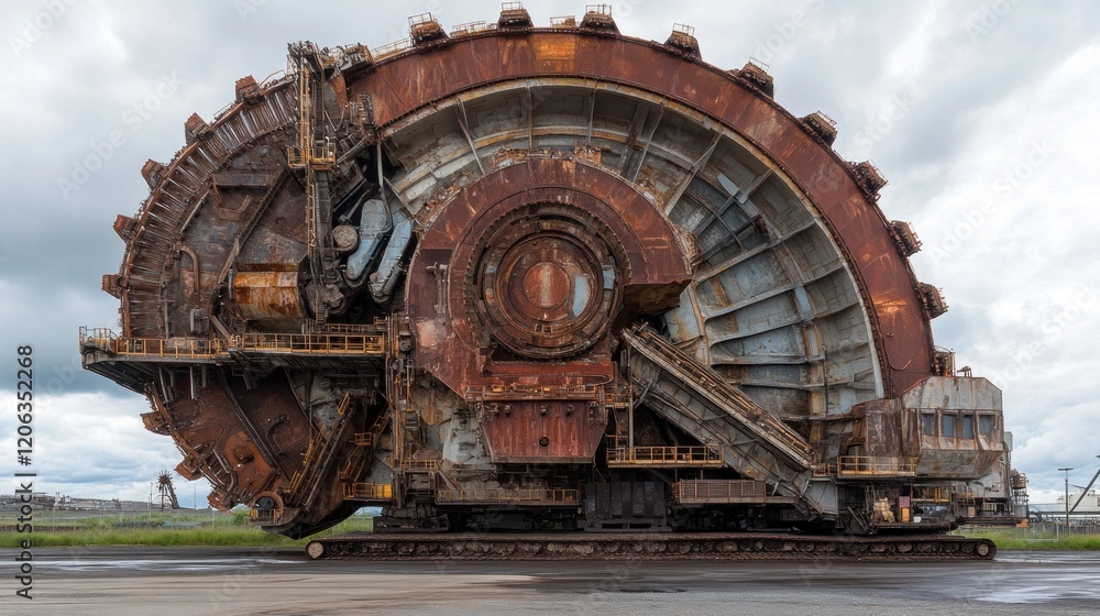 Massive Rusty Mining Excavator on Tracks Massive Rusty Mining Excavator on Tracks