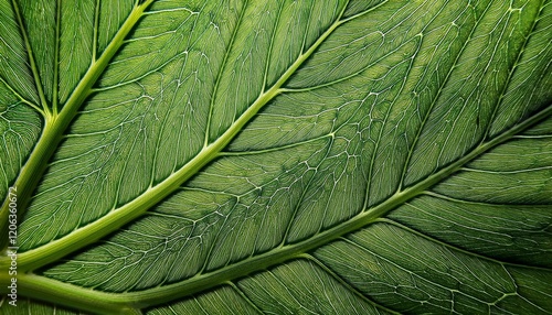 close up of a leaf s intricate network of veins showing a translucent green texture1.jpg photo