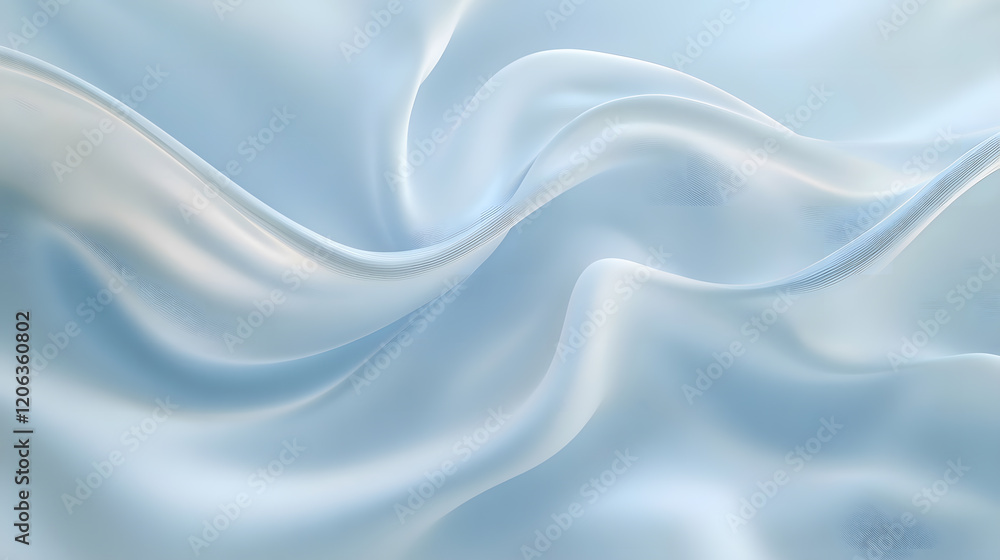 Fototapeta premium A calm, flowing wave-like pattern in soft blue tones, creating a sense of tranquility.