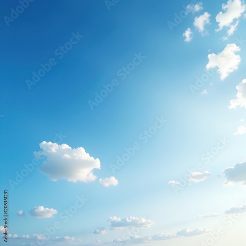 Pale blue sky with delicate cirrus clouds scattered across, landscape, blue sky, cirrus photo