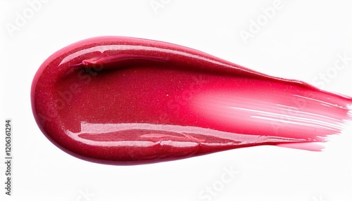 pink or red transparent lip gloss smudge makeup product texture1.jpg photo