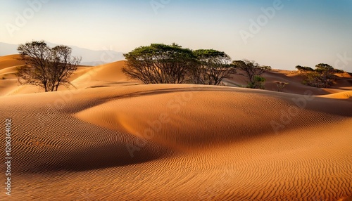 wavy sand patterns near trees1.jpg photo