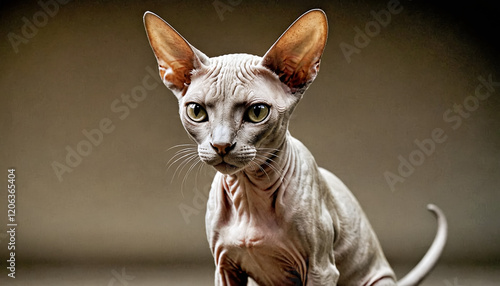 Portrait of a sphinx cat.