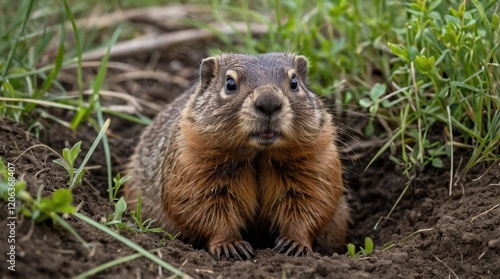 Wallpaper Mural Groundhog in the forest, Groundhog Day, Spring Groundhog Torontodigital.ca