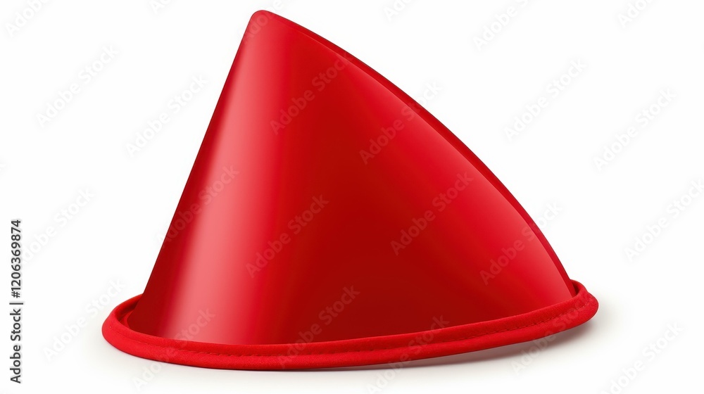 A bright and colorful party hat stands out against a pure white background, perfect for any festive celebration. A bright and colorful party hat stands out against a pure white background, perfect for any festive celebration.
