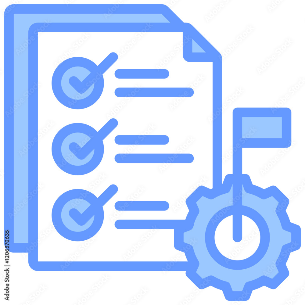 Goal Setting Blue Icon Goal Setting Blue Icon