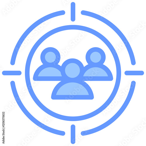 Focus Group Blue Icon