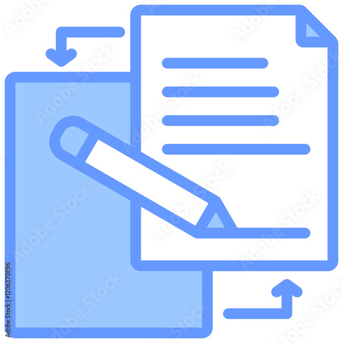 Edit Document Blue Icon