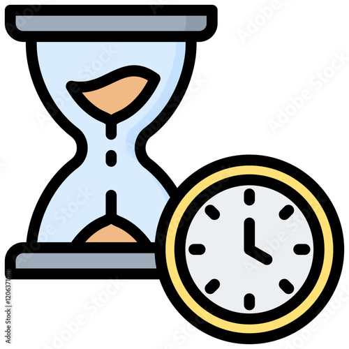 Procrastination Outline Color Icon