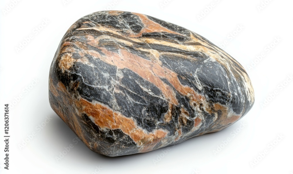 Exotic ornamental stone close-up on white background Exotic ornamental stone close-up on white background