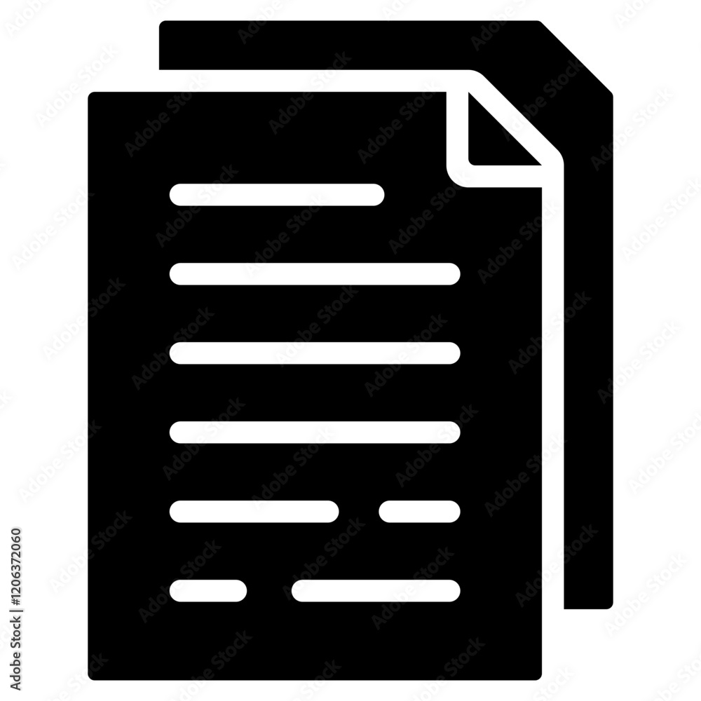 Document Glyph Icon Document Glyph Icon